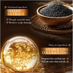 Шампунь для коричневых волос оттеночный с женьшенем, черным кунжутом и грибом рейши Sadoer, 500 мл.