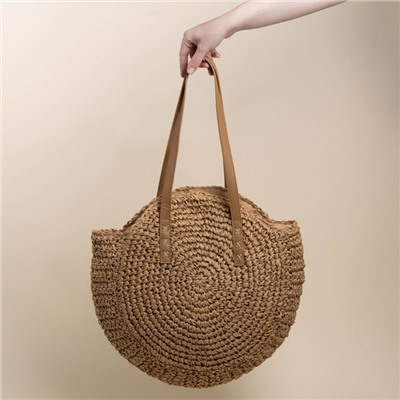 Сумка женская SL Home, ручное плетение, хлопок, длина ручек 30 см, 45×43 см