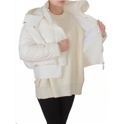 H24-033 WHITE Куртка пуховая зимняя женская (пух)