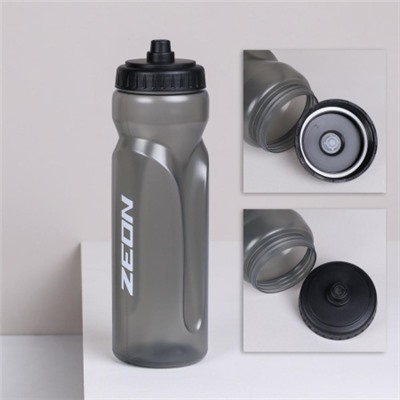 Бутылка для воды ZEON WB105 для активных видов спорта, пищевой hi-quality LDPE, 750ML цвет GREY/уп100