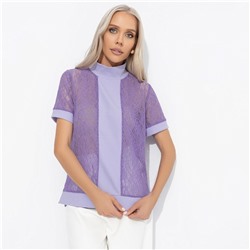 Футболка комбинированная, Фирменное приветствие (сиреневый)