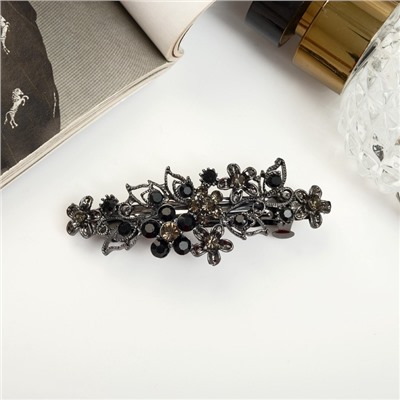 Заколка - автомат для волос QF «Грациозо», цветы, 7 см