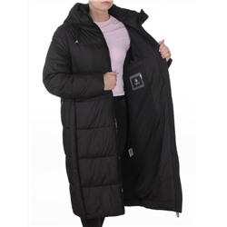 8891 BLACK Пальто зимнее женское (200 гр. холлофайбер)