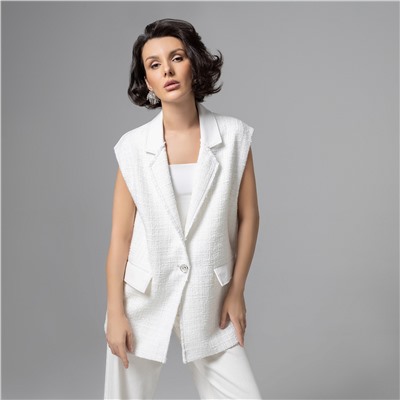 Жилет, в котором выглядишь дорого, Карьерный взлет (античный белый)