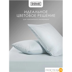 DOME ЛОРЕНО голуб Простыня на резинке 90х200+25 (см), 1пр., хл/сат