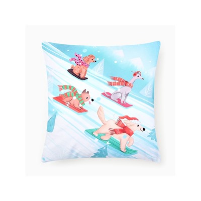 Наволочка декоративная новогодняя «Этель», 40×40 см, велюр