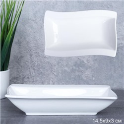 Блюдо прямоугольное 14х9х3 см / FR-900 /уп 60/