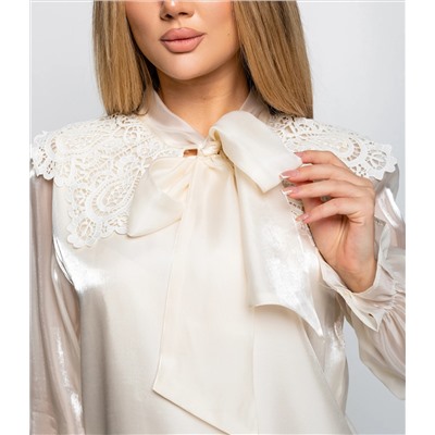 Блуза #КТ966 (1), кремовый