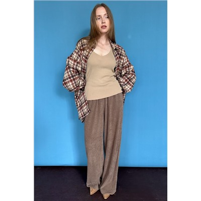 Рубашка женская  HUG077/03/Коричневый, бежевый