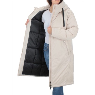 2392 LT. BEIGE Пальто зимнее женское (200 гр. холлофайбер)
