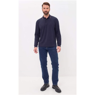 Джинсы утепл F421-0151W d.blue