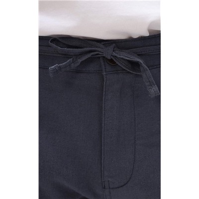 Шорты мужские льняные F111-0960-1 тёмно-серые