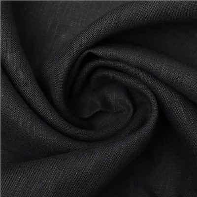 Комплект штор для кухни с завязками «Этель» Linen collection grey,145×180 см-2 шт.,100% лён