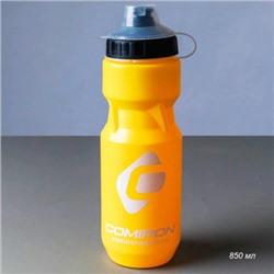 Бутылка для воды COMIRON "Advance" с пылевой крышкой и одноцветным принтом. Жёлтая. 850 мл. /711467 /FWCPE-28D1Сy / уп 1