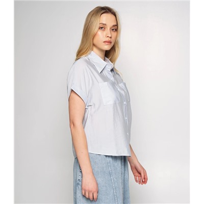 Рубашка #КТ807 (5), серо-голубой