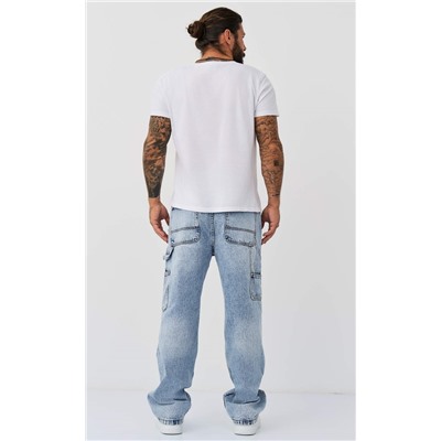 Джинсы муж. F611-0127 l.blue