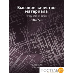 CASSIA АДЭМ К-т Наволочек 70х70-2, 2 пр., хл./сатин белый/коричневый