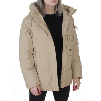 YR-6616 BEIGE Куртка зимняя женская (150 гр. холлофайбер)