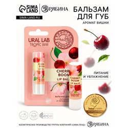 Бальзам для губ, 3,5 г, аромат вишни, TROPIC BAR by URAL LAB