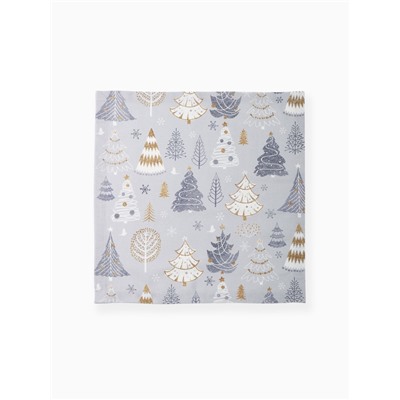 Набор салфеток сервировочных «Этель» Let it snow, 40×40 см - 4 шт., с декоративными кольцами, 100% хлопок, саржа 190 г/м²