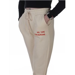 2621 MILK Штаны спортивные утепленные женские (85% хлопок, 10% полиэстер, 5% спандекс)