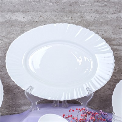 Столовый набор 19 предметов с блюдом и розетками 13-7568 и 6 84120 (WHITE) (уп 2) малая суповая
