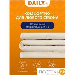 DAILY by T КАЛАХАРИ Одеяло 140х200,1пр.,хлопок -тик/вербл.шерсть/полиэф.вол