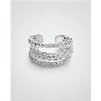 Кольцо с белым серебрением