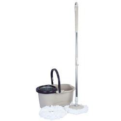 Ведро с отжимом и шваброй центрифуга нерж 45х20 см / EDX-456 /уп 25/ 2 насадки/без коробки