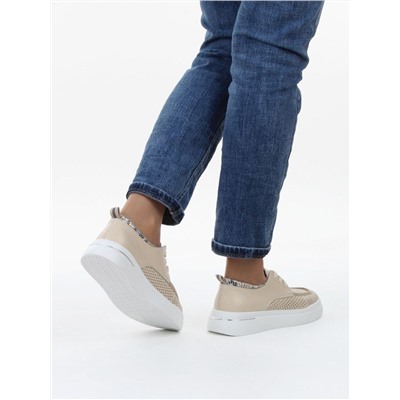 03-C929-2A BEIGE Полуботинки летние женские (натуральная кожа)