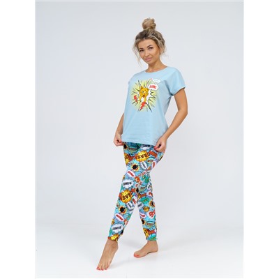 800 Пижама "Взрыв/Голубой"