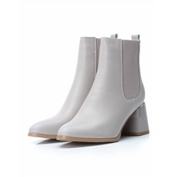 01-PCM359-2 GRAY/BEIGE Ботинки Челси демисезонные женские (натуральная кожа, байка)