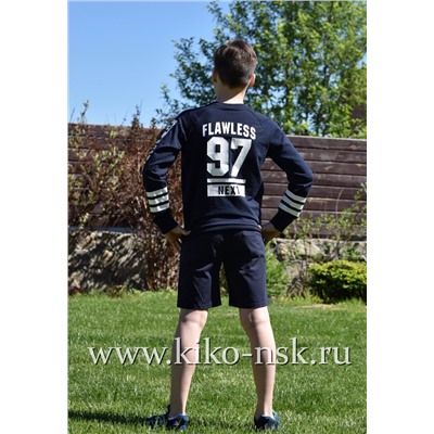 013113 Свитшот ModaLora Темно-синий/134