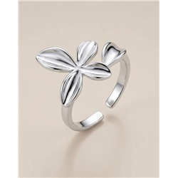 Кольцо с белым серебрением