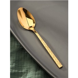 Ложка чайная Magistro «Олин GOLD», длина 16 см, на подвесе, нержавеющая сталь, золотистая