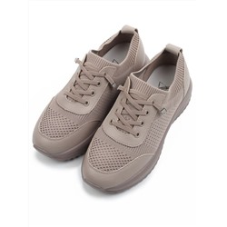 03-A629-5 DK. BEIGE Кроссовки-носки "Снокеры" женские (натуральная кожа, текстиль)