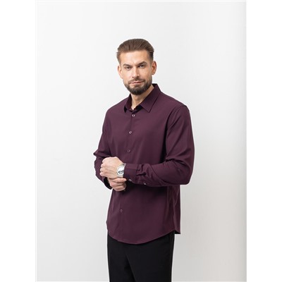 004J Мужская рубашка JenTa бордовый