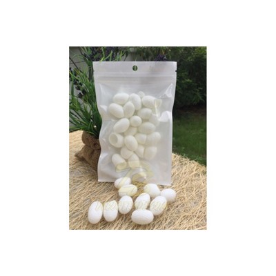 Белые шелковые коконы, Cocoon white, 20 шт