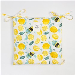 Подушка на стул «Этель. Лимонад» 42×42 см, хлопок, сатин, 110 г/м²