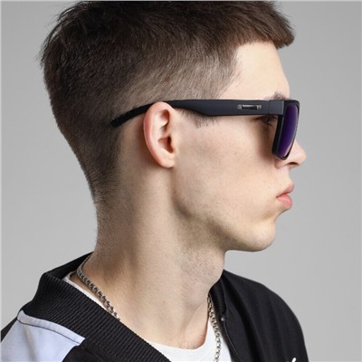 Очки солнцезащитные мужские Bentley черные матовые зеркальные, 2315-C6, арт.354.832