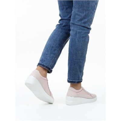 03-YD270-3 PINK Полуботинки спортивные женские (натуральная кожа)