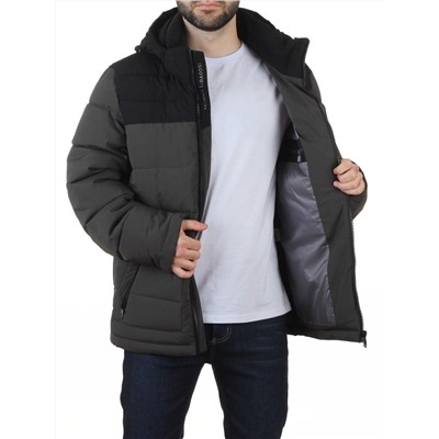 62042 DK. GREEN/BLACK Куртка мужская зимняя (200 гр. холлофайбер)