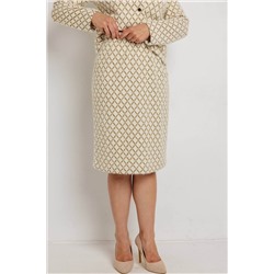 Юбка женская  192/05/Молочный, коричневый