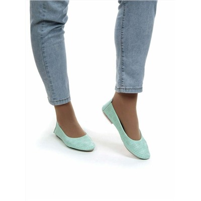 07-PDXL49-2 GREEN Балетки (натуральная кожа)