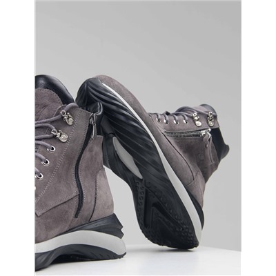 Ботинки ED'ART 261.uno2'bl. серый замок замша