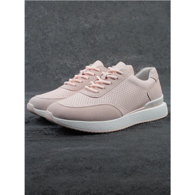 03-YH316-2 PINK Кроссовки женские (натуральная кожа)
