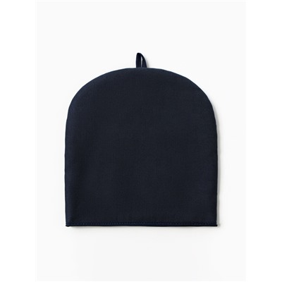 Грелка на чайник «Этель» Home collection, 28×28 см, 100% лён, тёмно-синяя