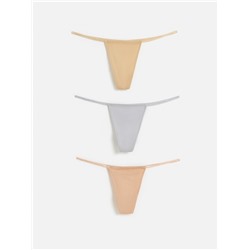 Трусы стринг женские 3 шт. Spozy серебристый Infinity Lingerie