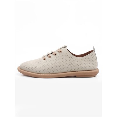 03-YH513-3 BEIGE Полуботинки летние женские (натуральная кожа)