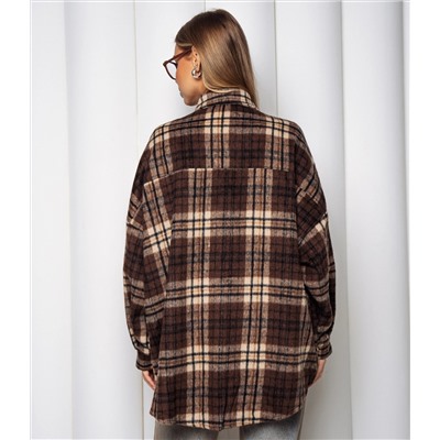 Рубашка #КТ25552, коричневый